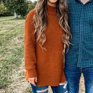 Burnt orange sweater